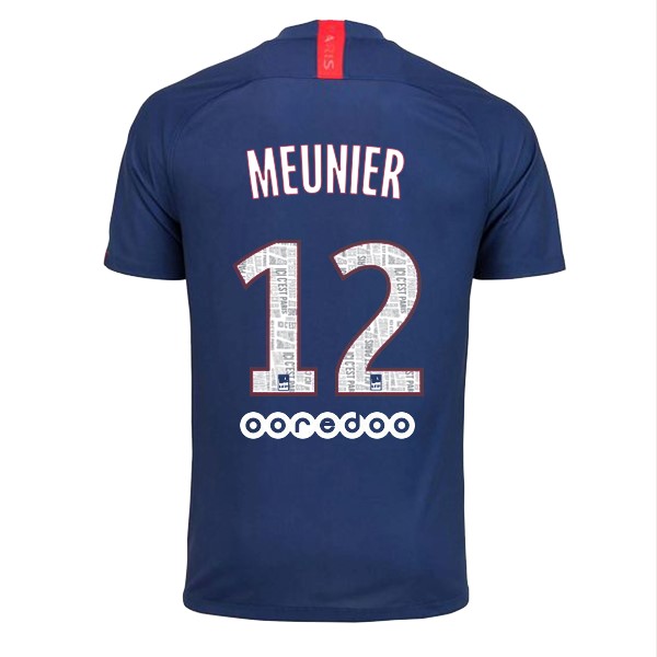 Trikot Paris Saint Germain NO.12 Meunier Heim 2019-20 Blau Fussballtrikots Günstig